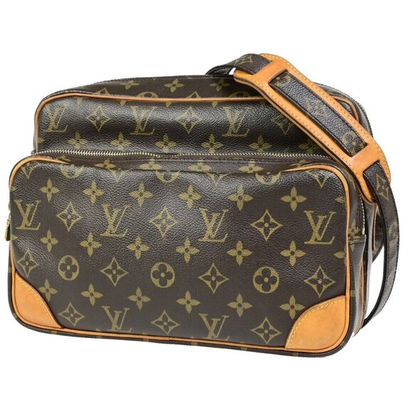 LOUIS VUITTON Nile Crossbody Shoulder Bag Monogram Leather Brown - Picture 1 of 14